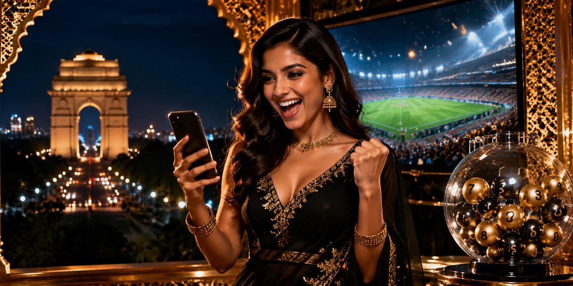 Delhi India Gate lottery with Indian model
